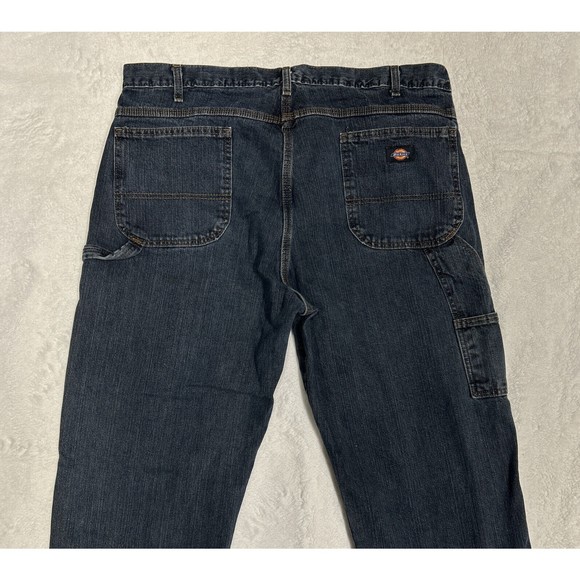 Dickies Mens Carpenter Jeans Size 40x32 Medium Dark Wash Denim - Picture 12 of 14